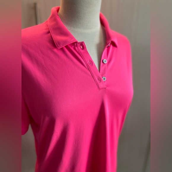 Adidas florescent pink golf shirt NWT size XL with UPF 50 - Picture 9 of 11